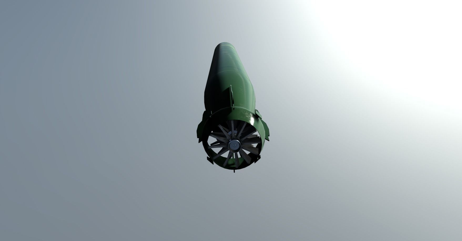 MK-48 ADCAP Torpedo Low-poly 3D model_7