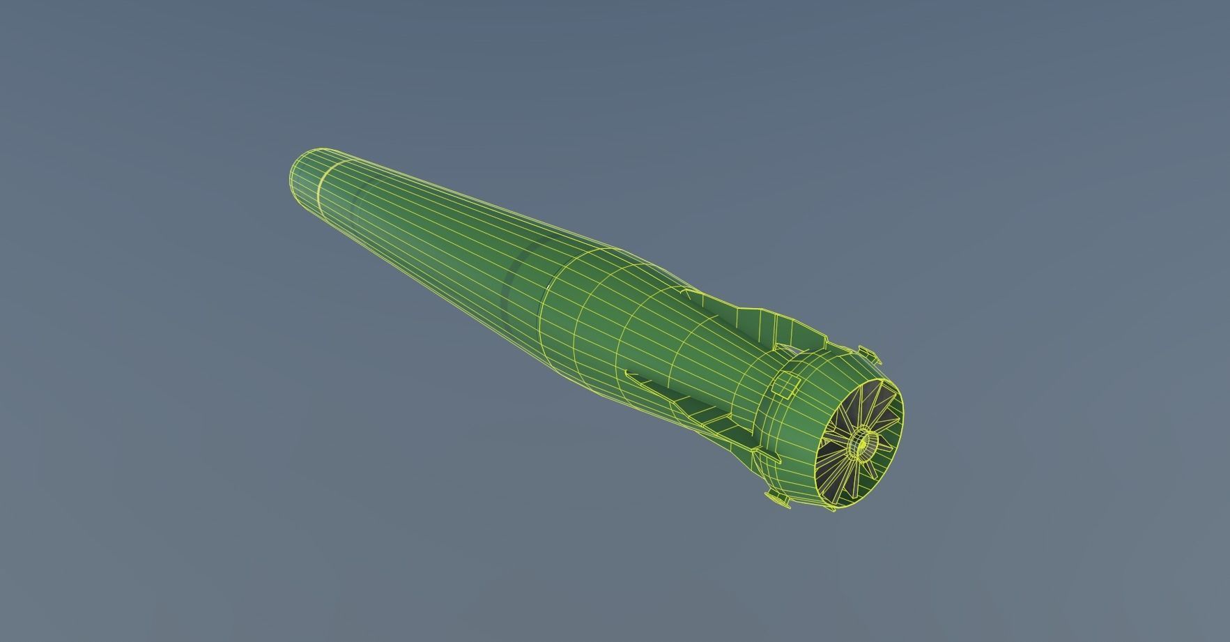 MK-48 ADCAP Torpedo Low-poly 3D model_5