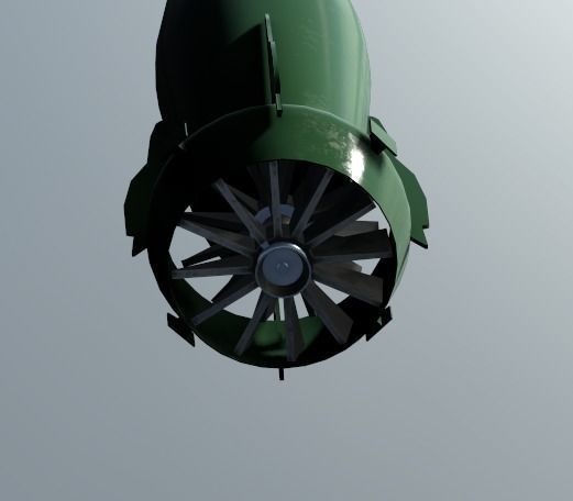 MK-48 ADCAP Torpedo Low-poly 3D model_21