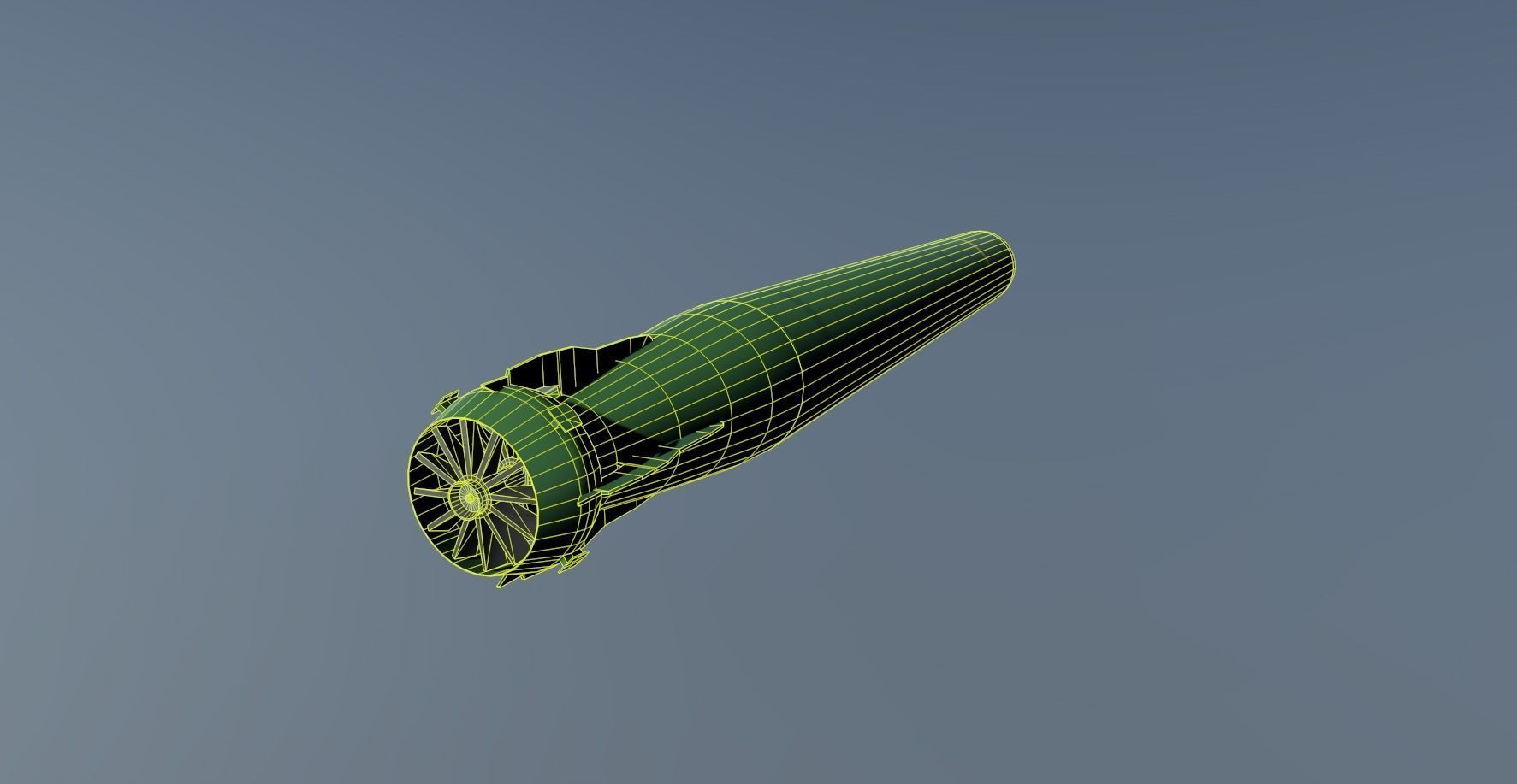 MK-48 ADCAP Torpedo Low-poly 3D model_10