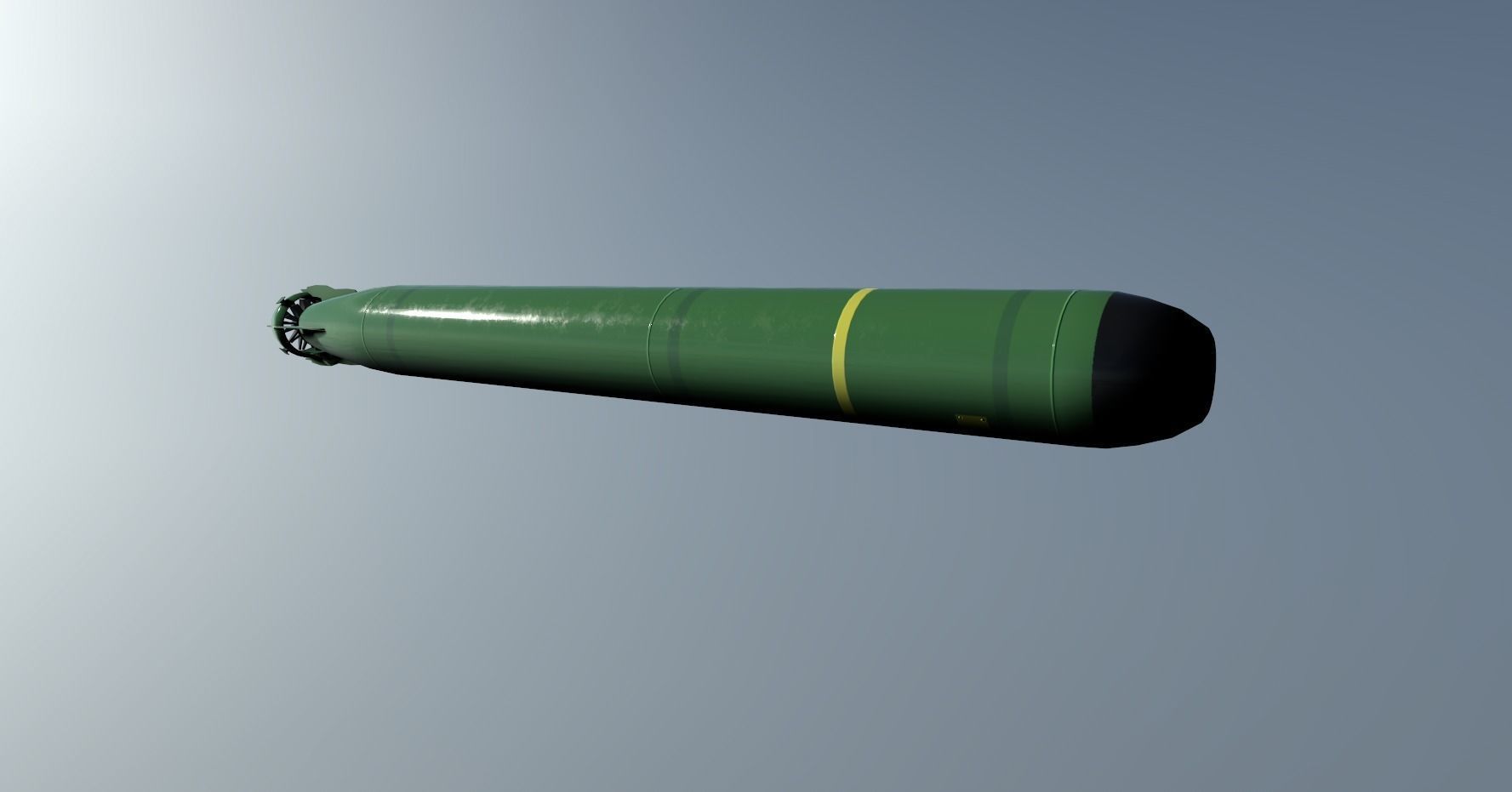 MK-48 ADCAP Torpedo Low-poly 3D model_15