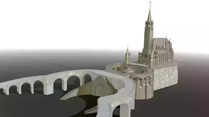 Lourdes Shrine 3D model