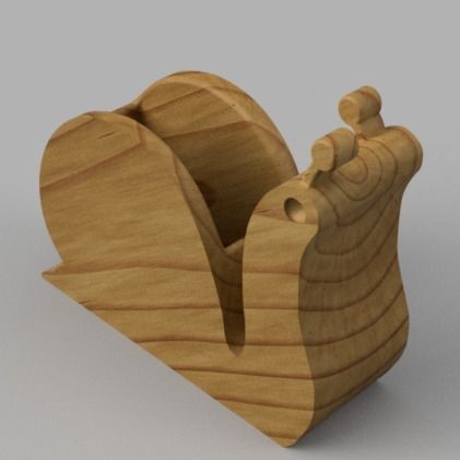 Pencil Holder Snail 3D print model_2