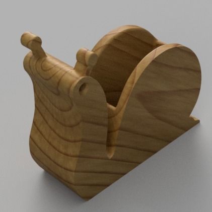 Pencil Holder Snail 3D print model_7