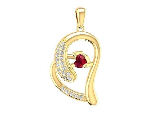 Heart Pendant for women 23 3D print model
