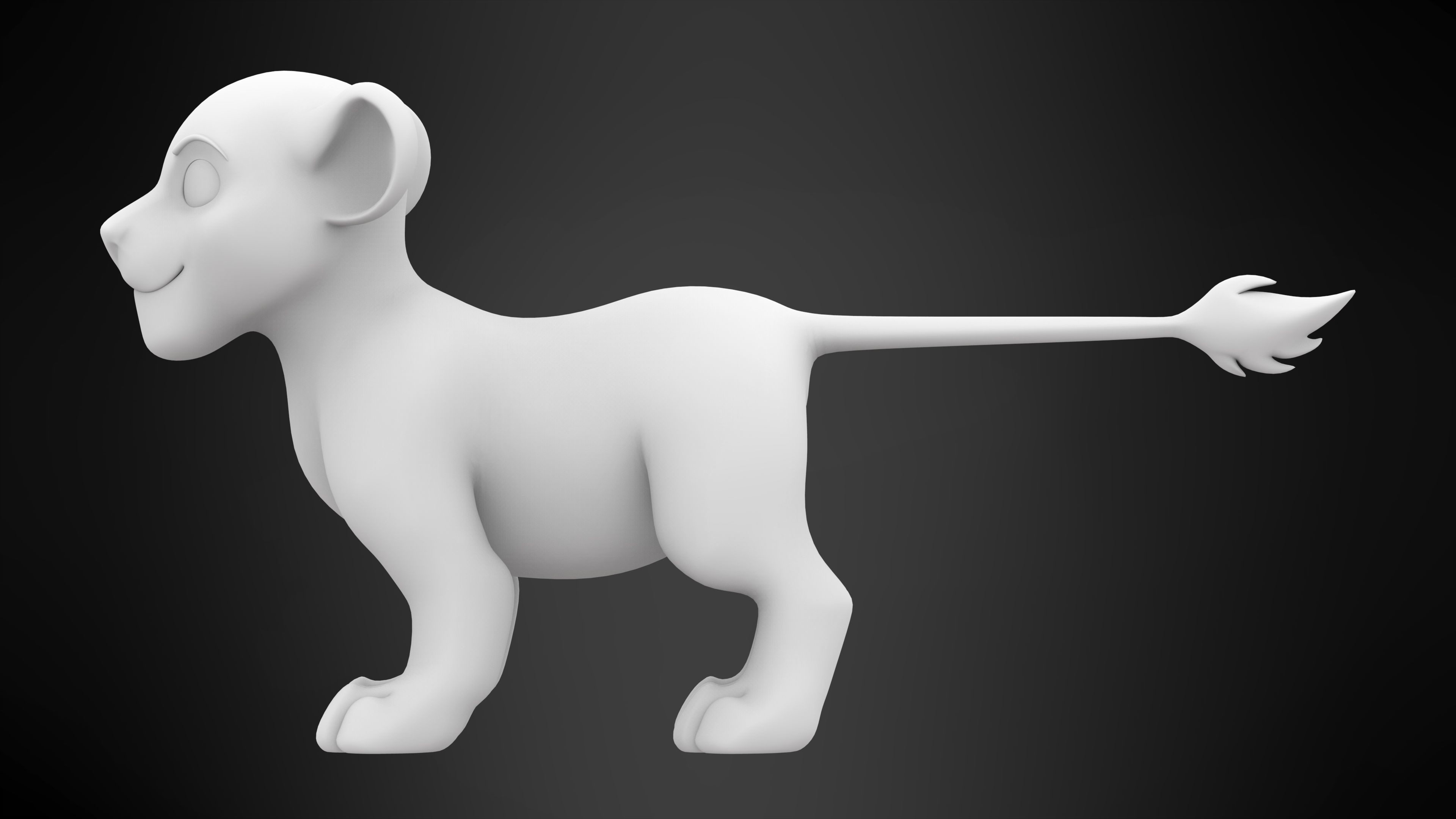 Lion Cub 3D model_7