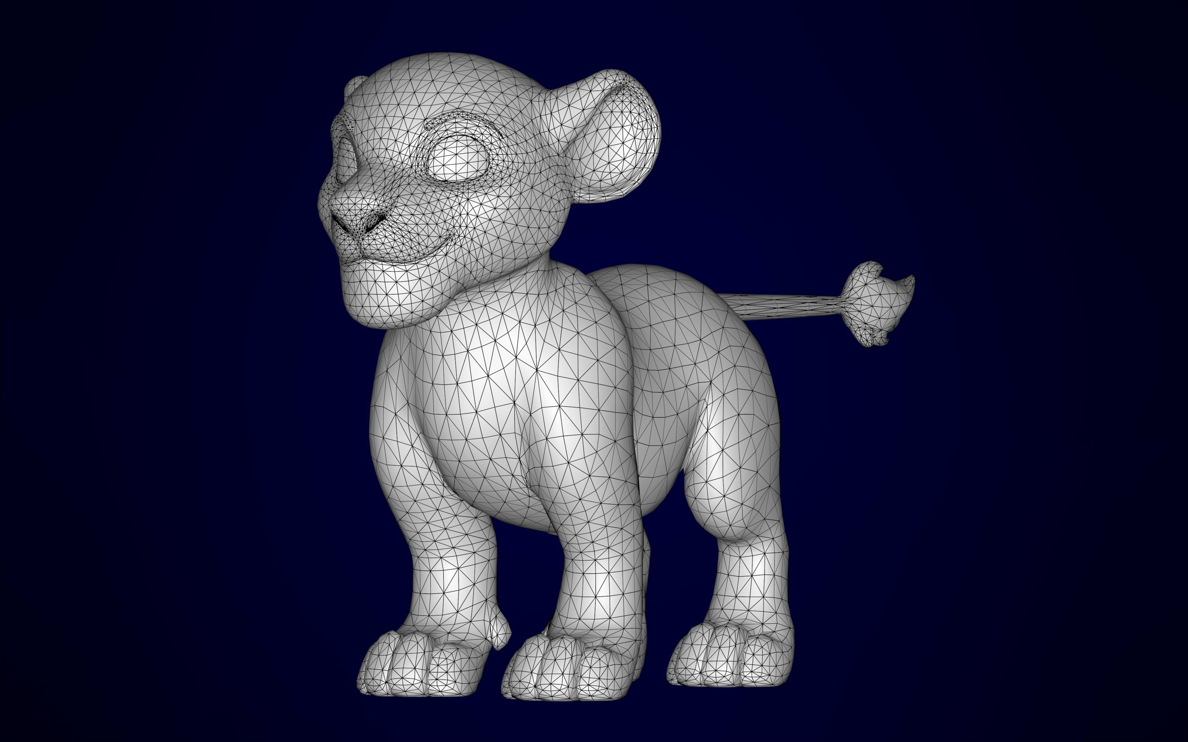 Lion Cub 3D model_10
