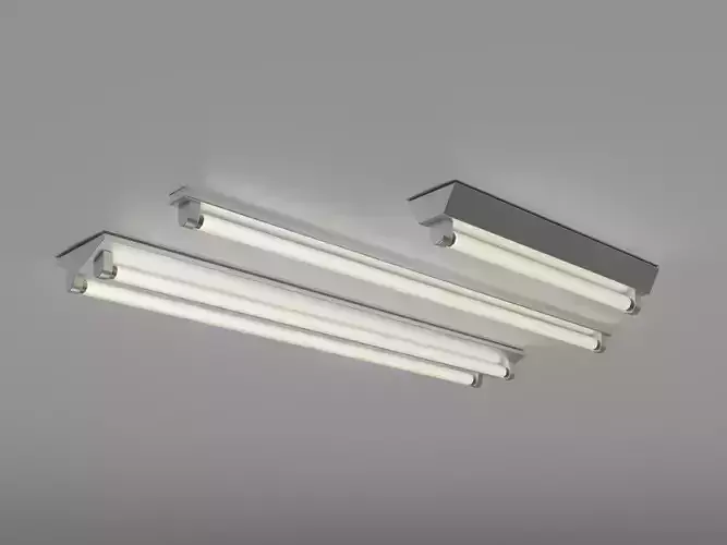Fluorescent Lights Low-poly 3D model