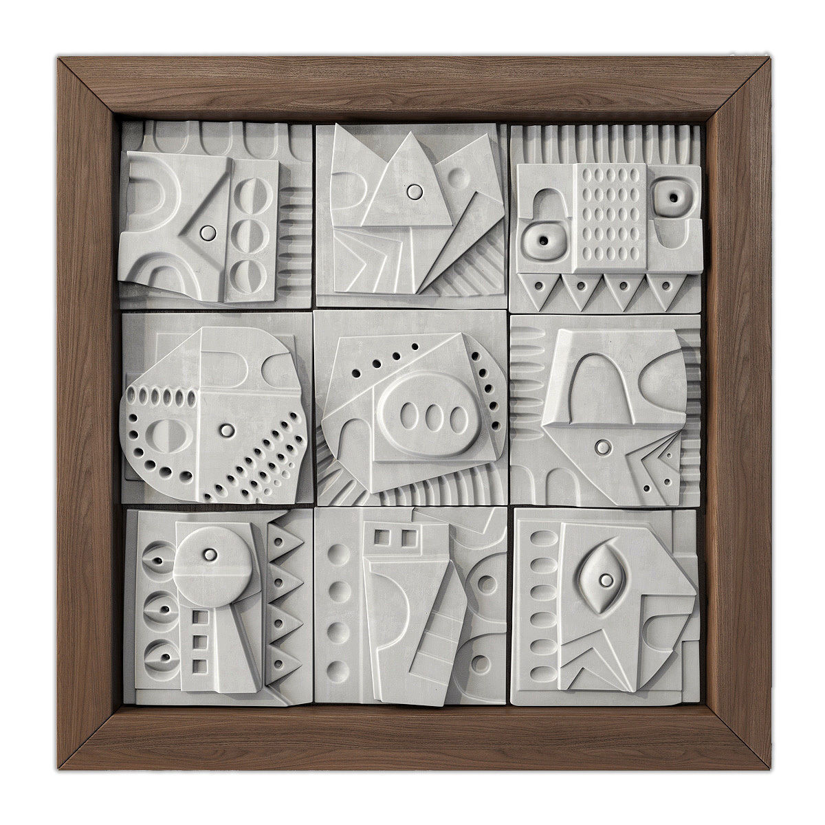Panel decorative cube square n1 3D model_11