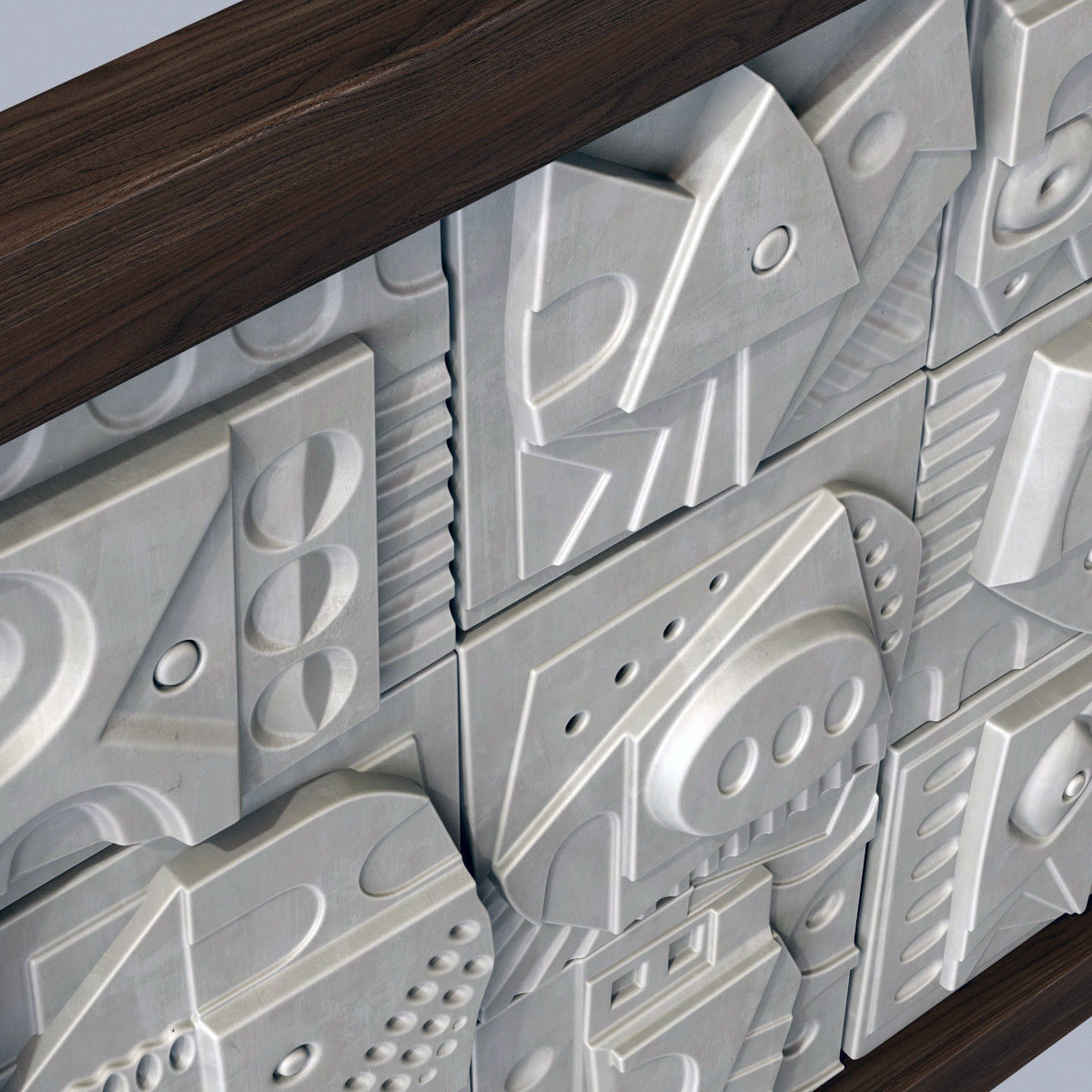 Panel decorative cube square n1 3D model_7