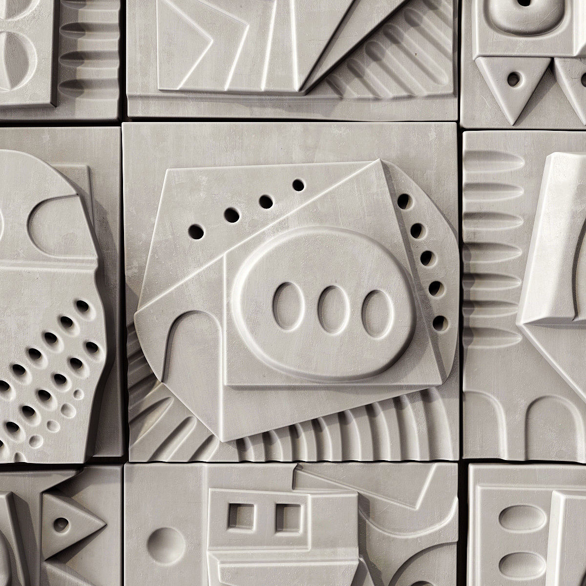 Panel decorative cube square n1 3D model_12