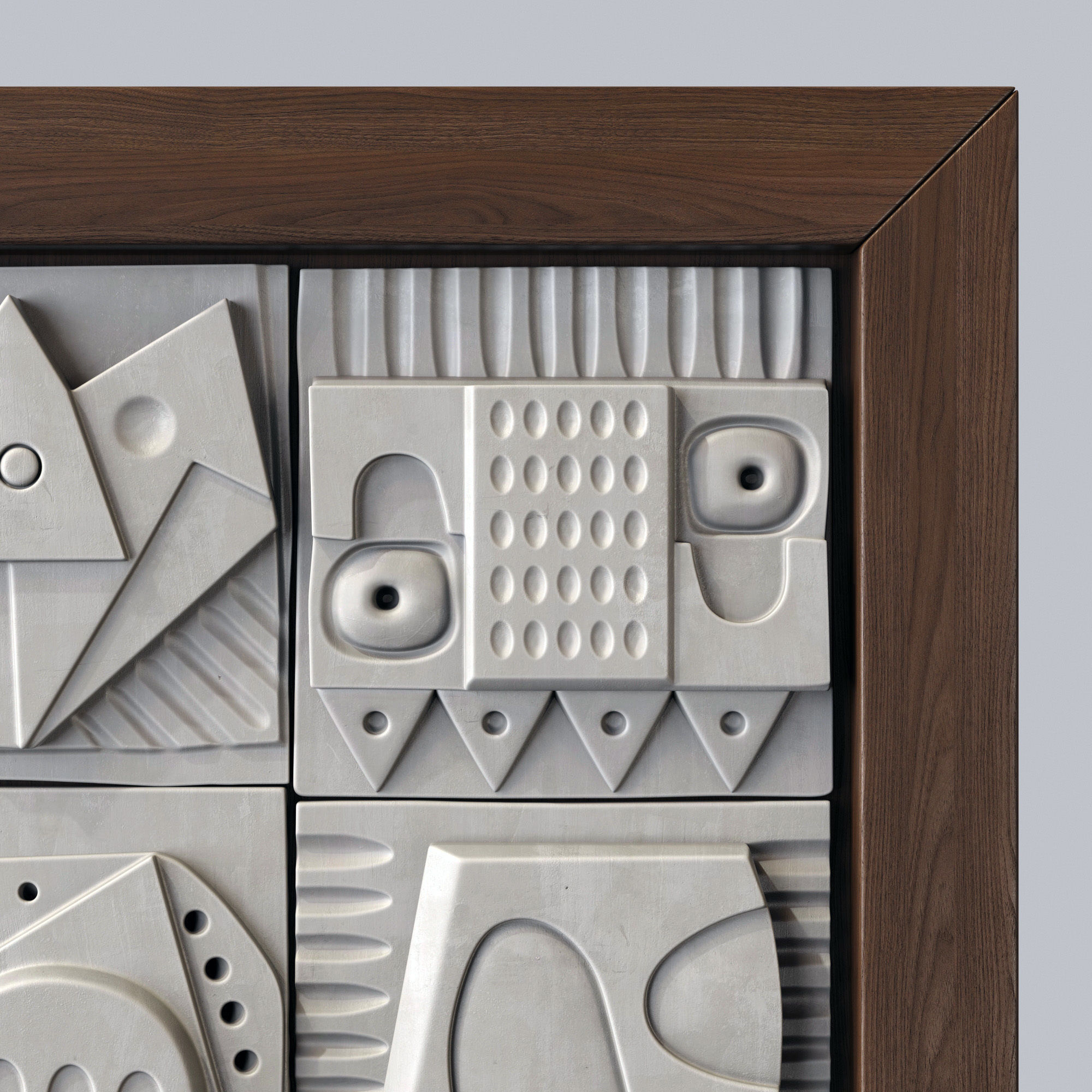 Panel decorative cube square n1 3D model_9