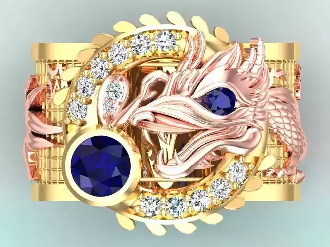 Dragon Ring - Mens Dragon Ring - Mens Ring - N821