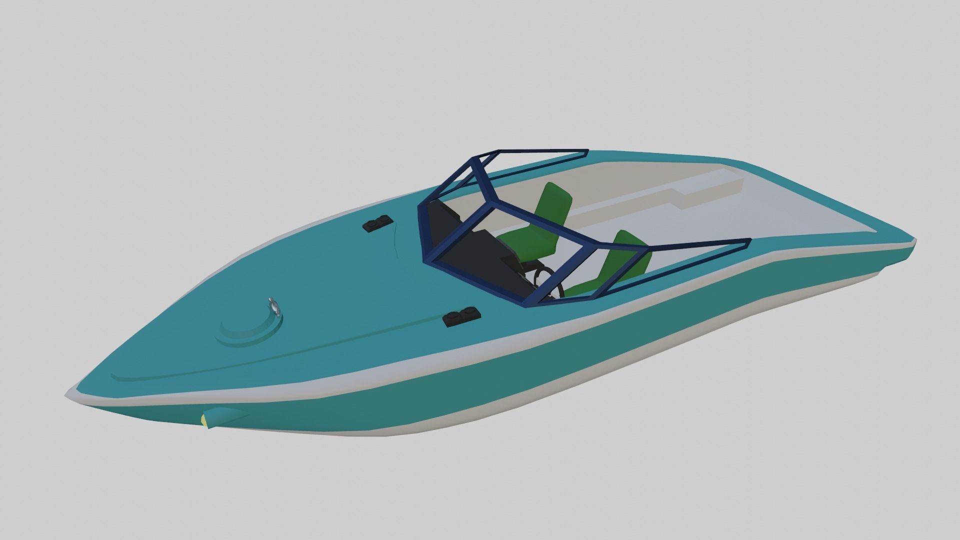 Speedboat like Squalo in GTA 3D model_1