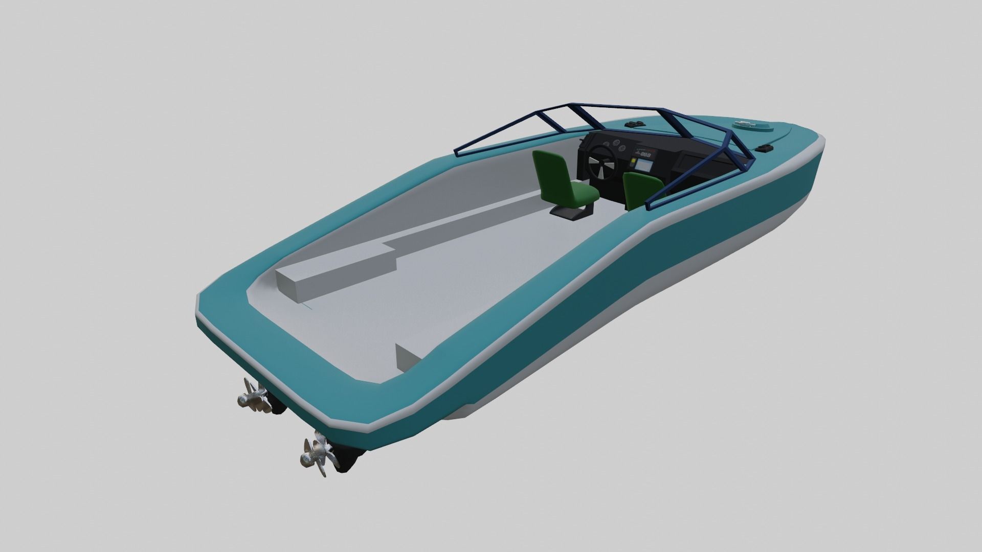 Speedboat like Squalo in GTA 3D model_2