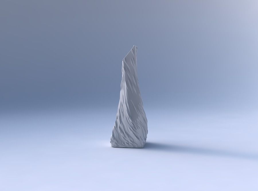 Vase twisted squeezed and bent rectangle with twisted diagona... 3D print model_4