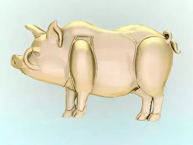 Pig for jewelry - Pigs for pendant - Pigs for ring  - N1001