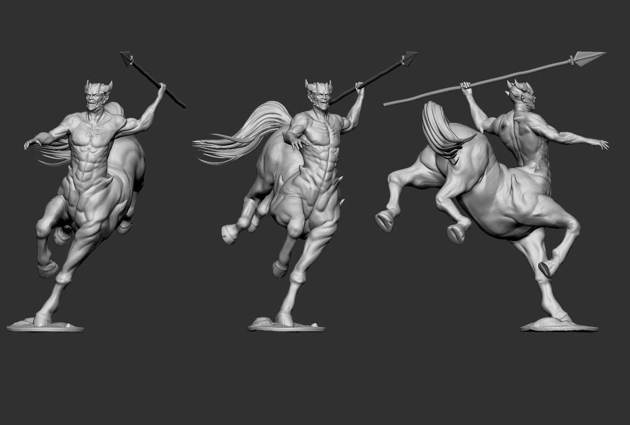 Centaur demon riding horse 3D print model