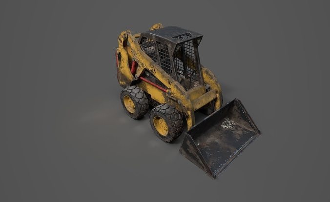 Skid Steer Loader Low-poly 3D model