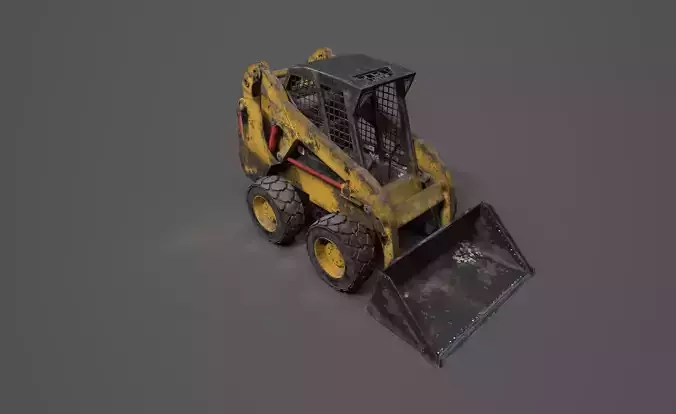 Skid Steer Loader Low-poly 3D model
