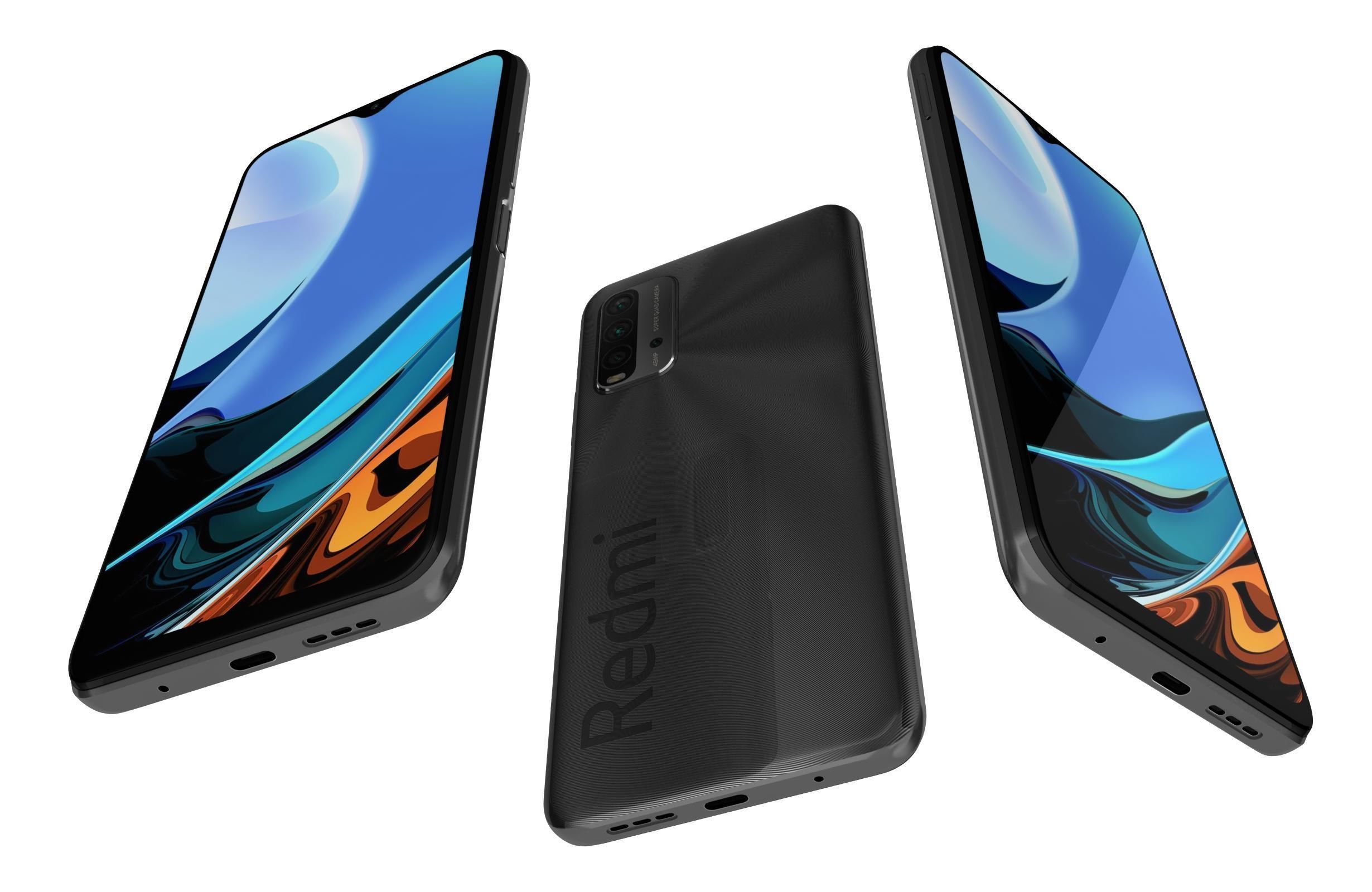 Xiaomi Redmi 9T Carbon Gray 3D model_1