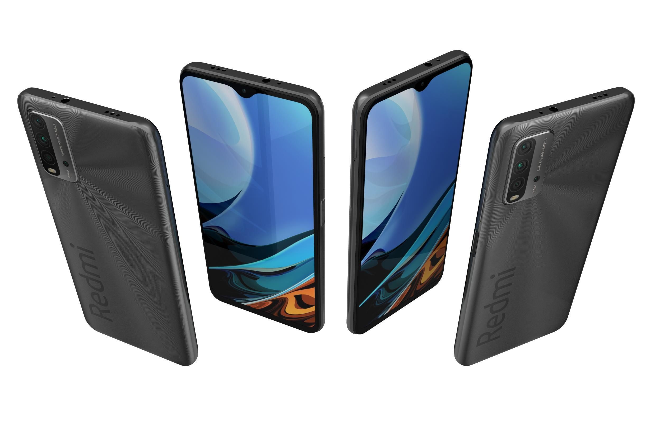 Xiaomi Redmi 9T Carbon Gray 3D model_4