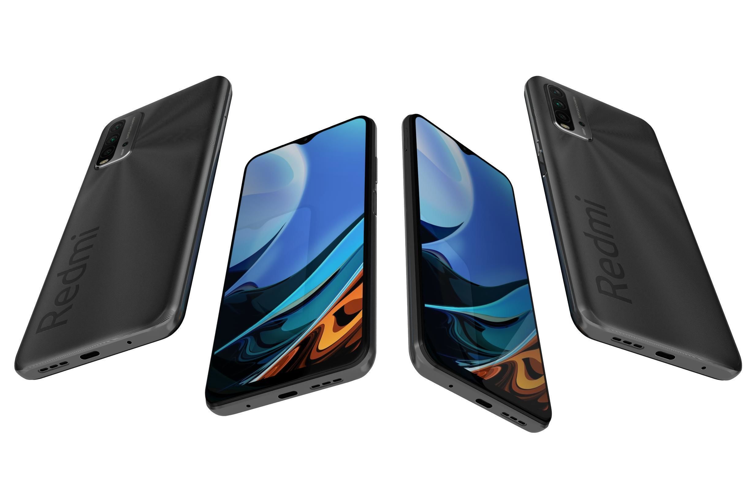 Xiaomi Redmi 9T Carbon Gray 3D model_2
