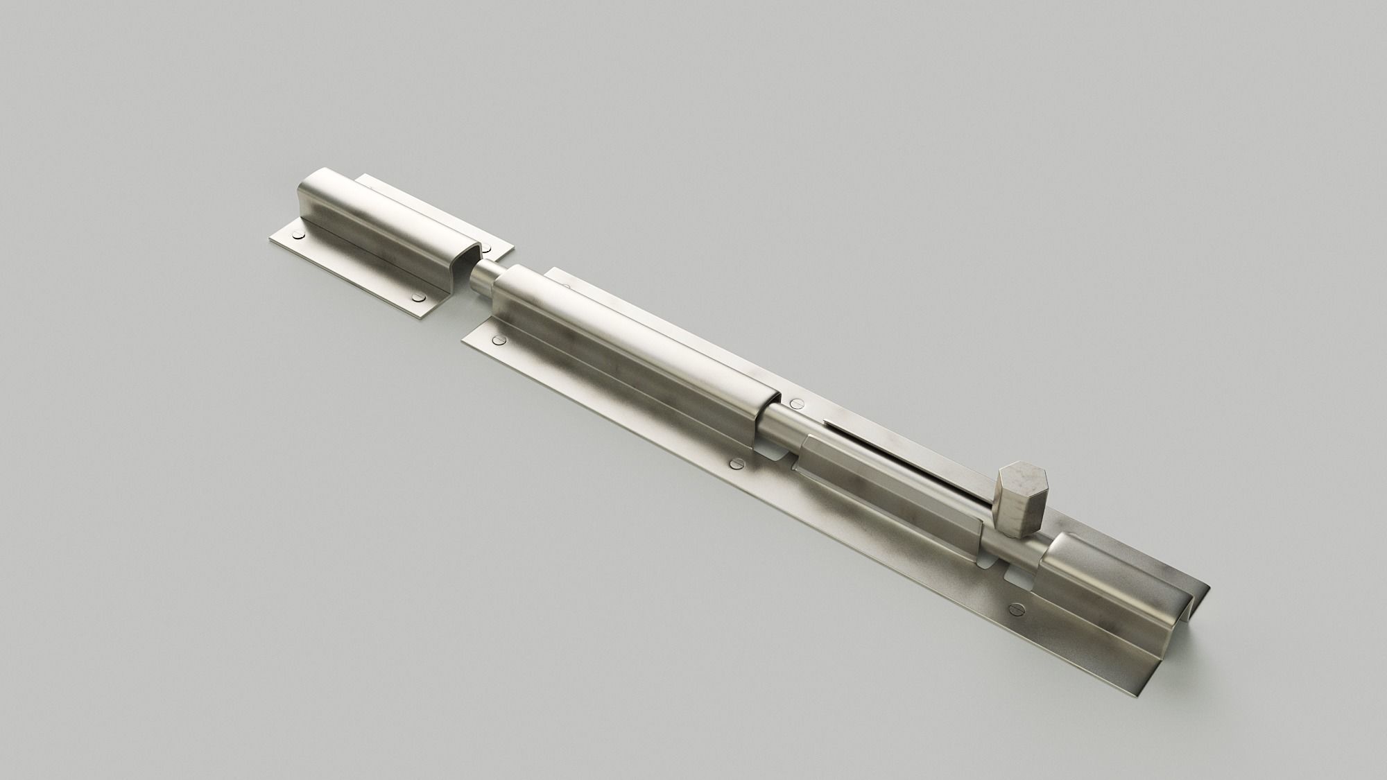 Flush Tower Bolt 3D model_2