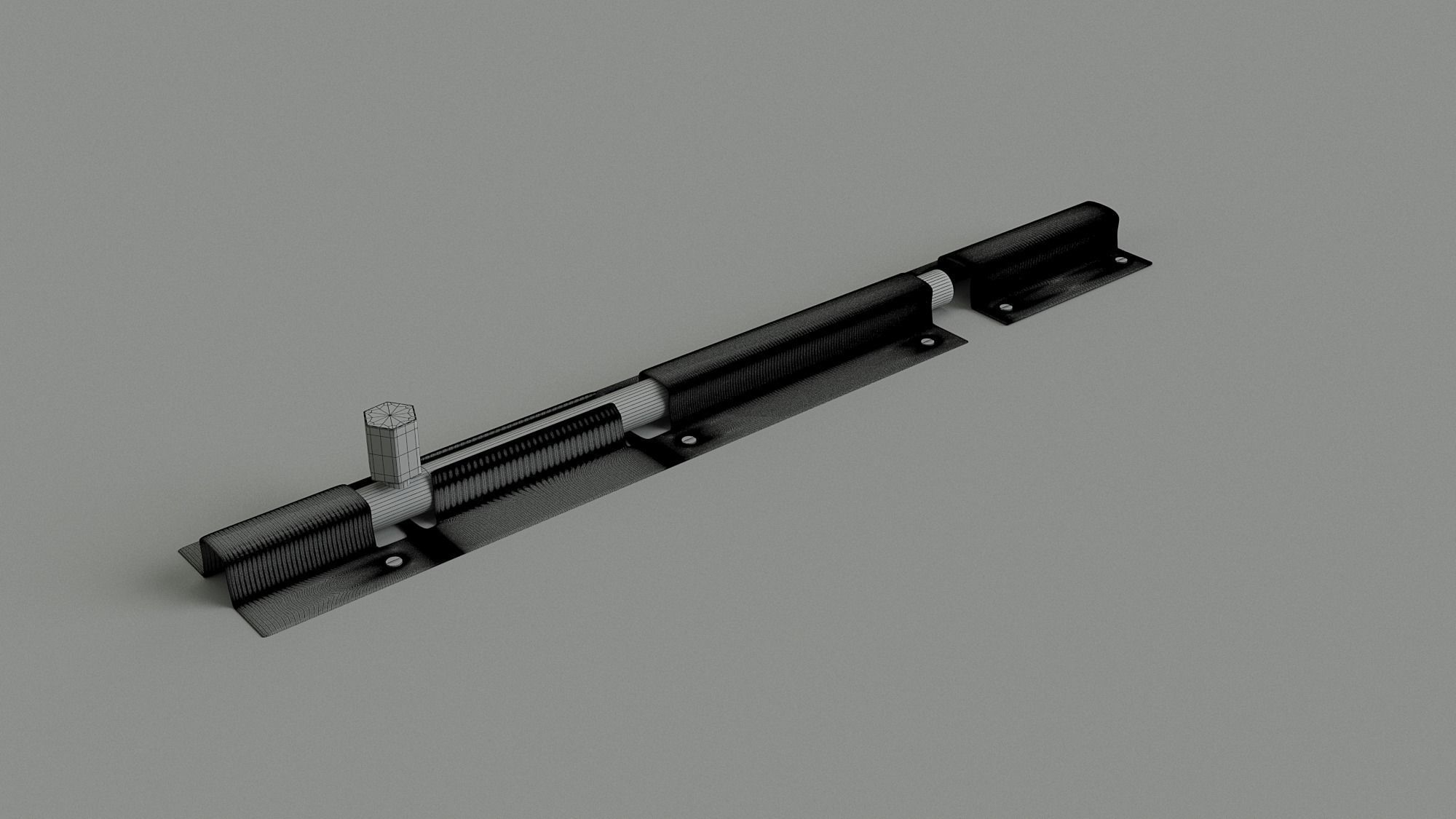 Flush Tower Bolt 3D model_5