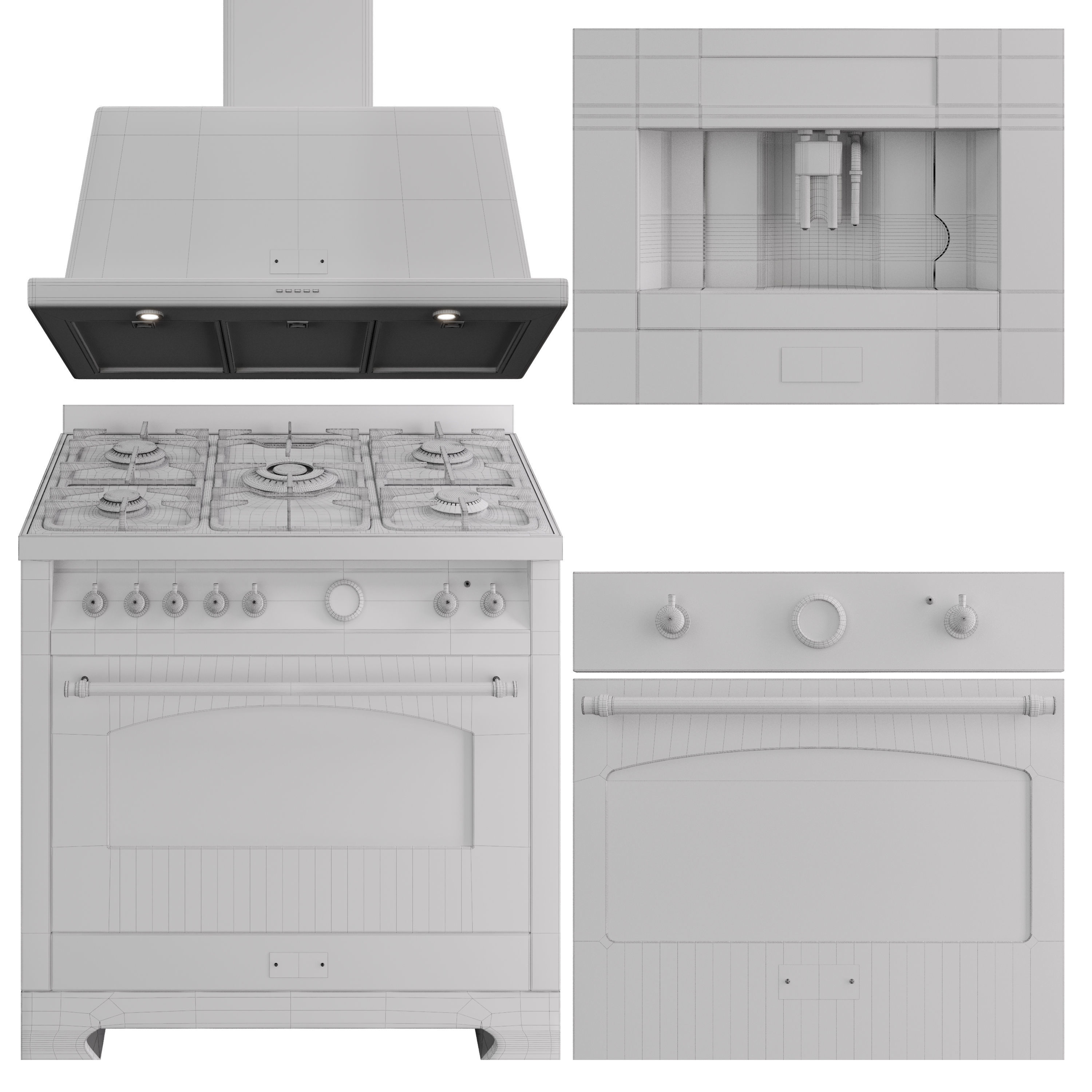 kitchen shelf accessories 3D model CGTrader