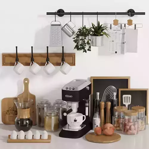 kitchen shelf accessories 3D model