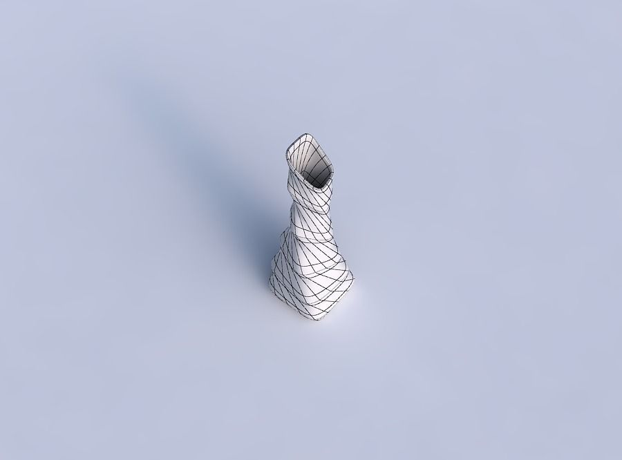Vase twisted squeezed and bent rectangle helix with horizonta... 3D print model_6