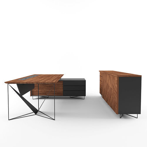 Pazen Wood Table Free low-poly 3D model