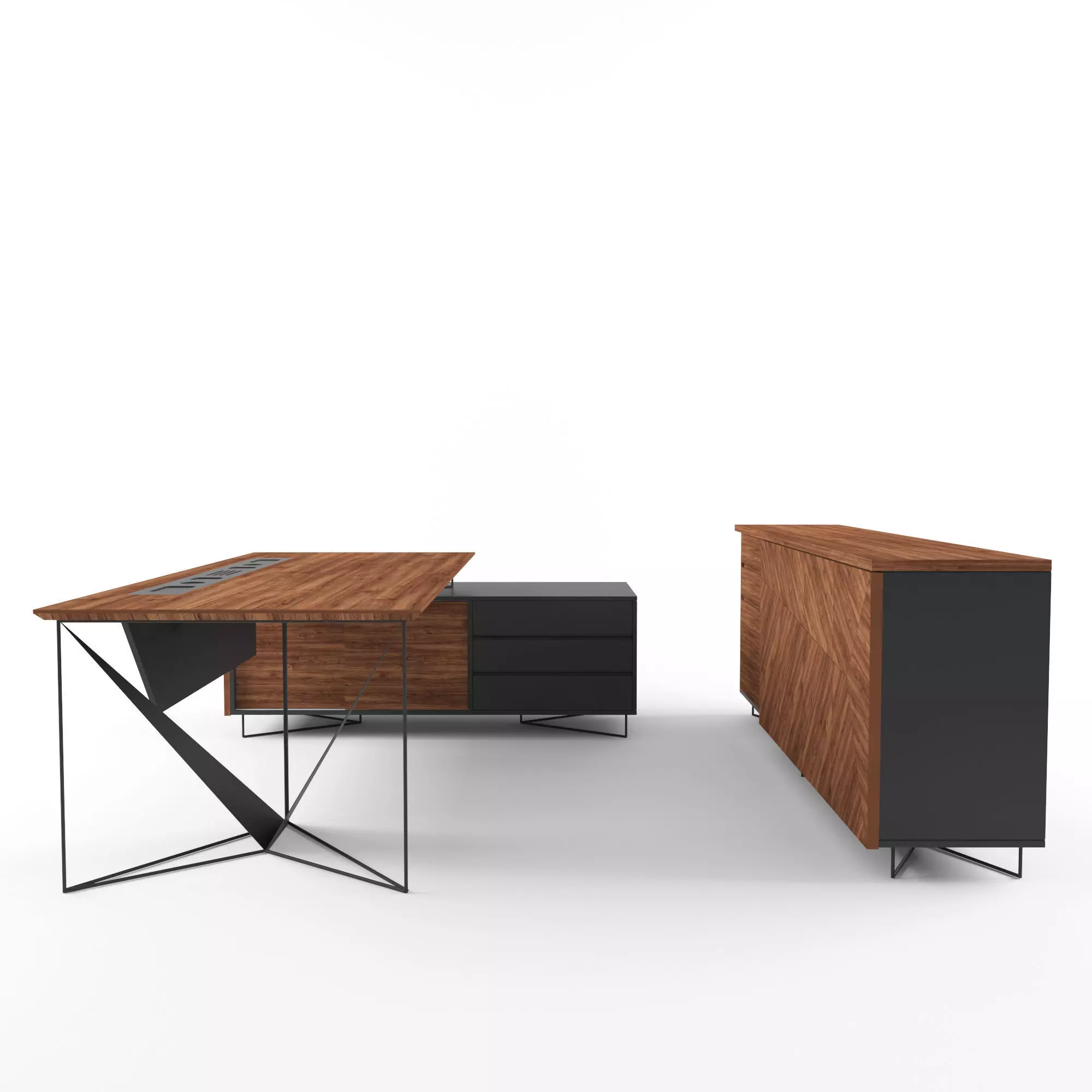Pazen Wood Table Free low-poly 3D model