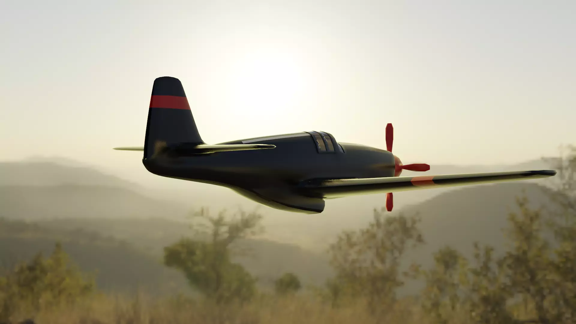 Worldwar war plane mustang free download Free low-poly 3D model