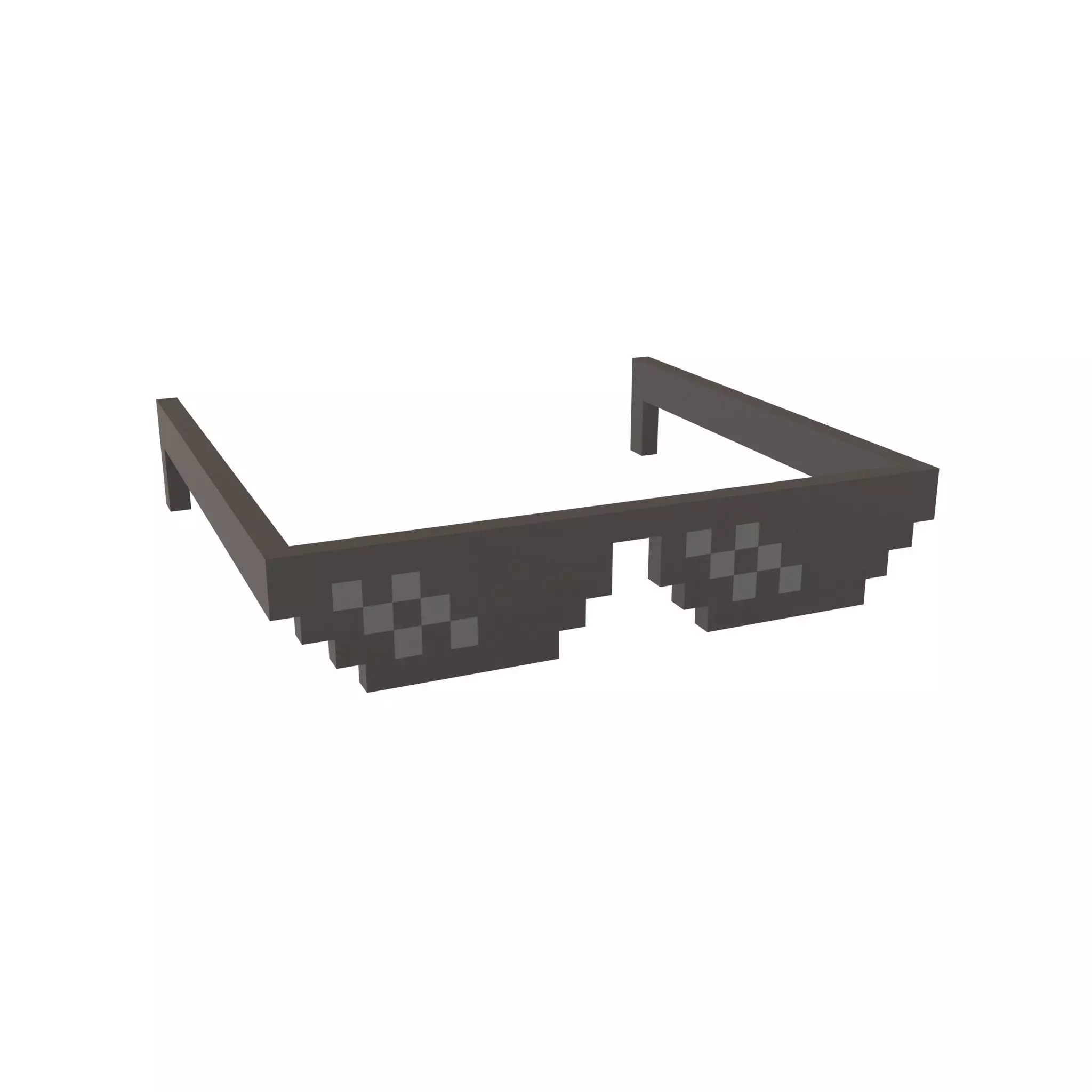 Pixel Sunglasses V1 001 Low-poly 3D model_0
