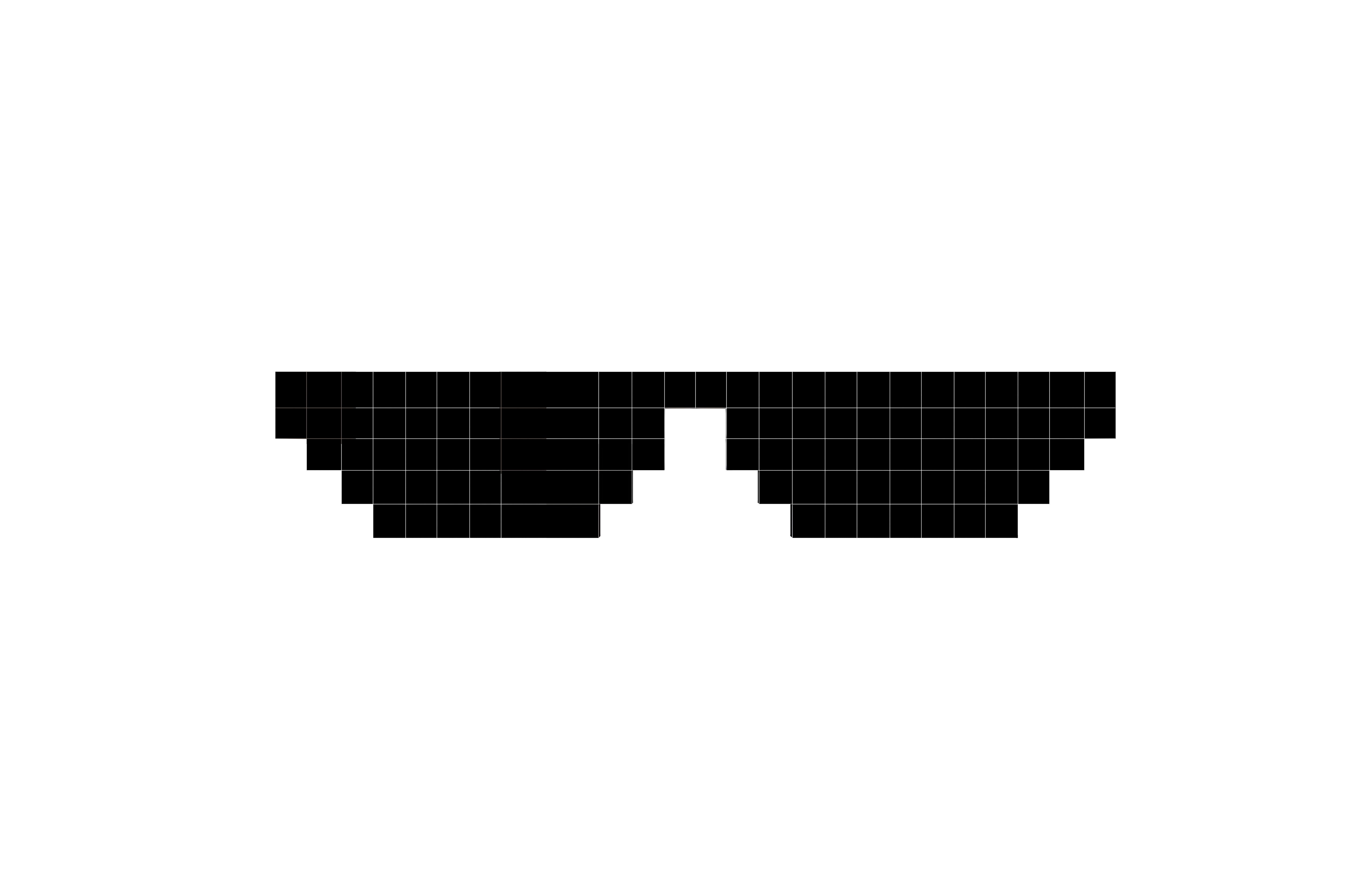 Pixel Sunglasses V1 001 Low-poly 3D model_5