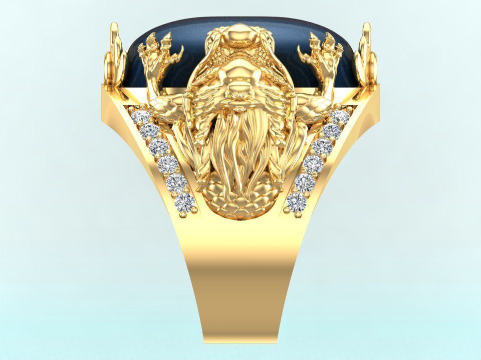 Dragon Ring - Mens Dragon Ring - Mens Ring - N1104 3D print model_2