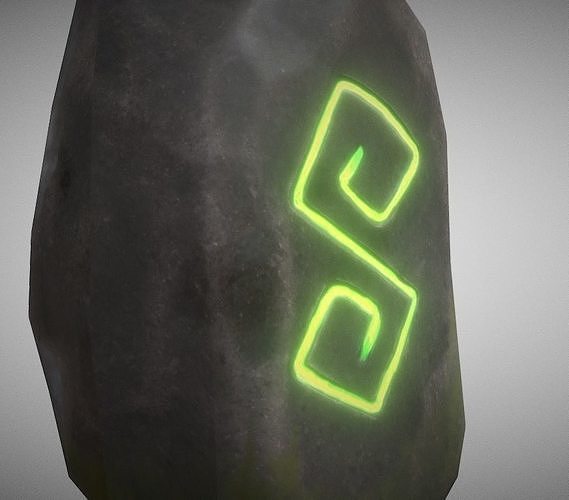 Viking Ruin Stone Low-poly 3D model
