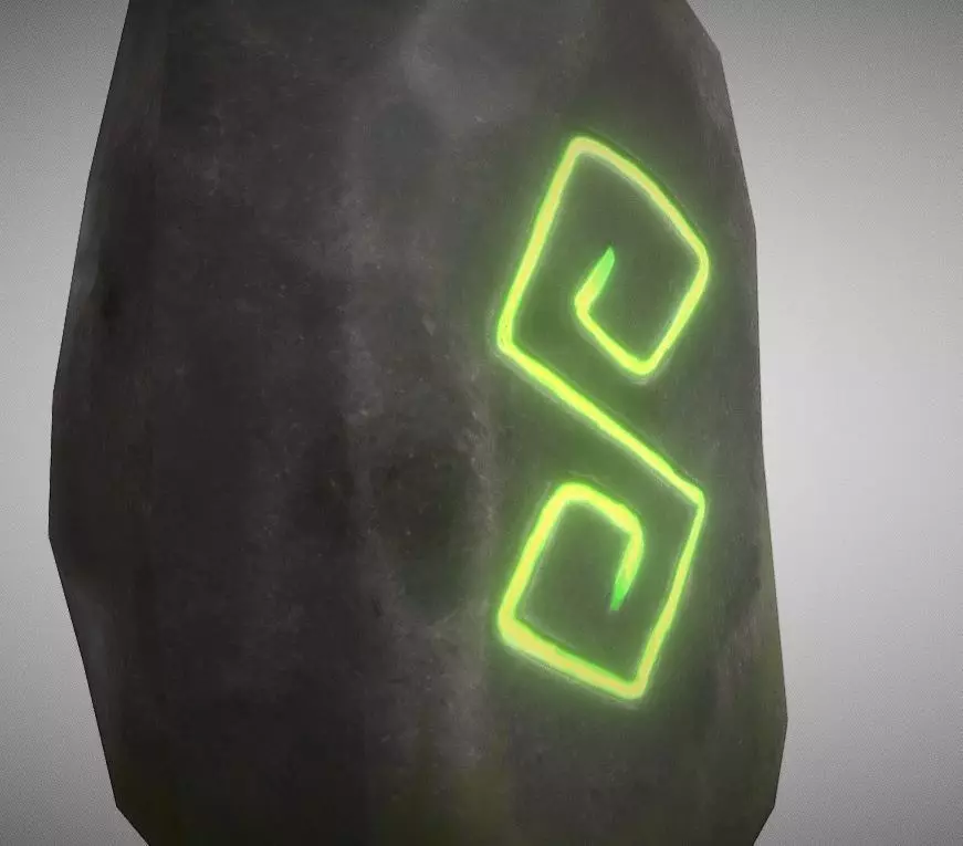 Viking Ruin Stone Low-poly 3D model_0