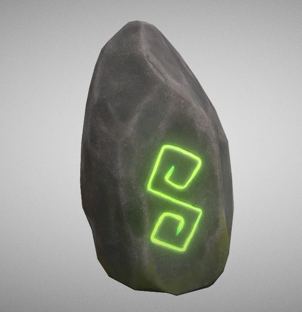 Viking Ruin Stone Low-poly 3D model_4