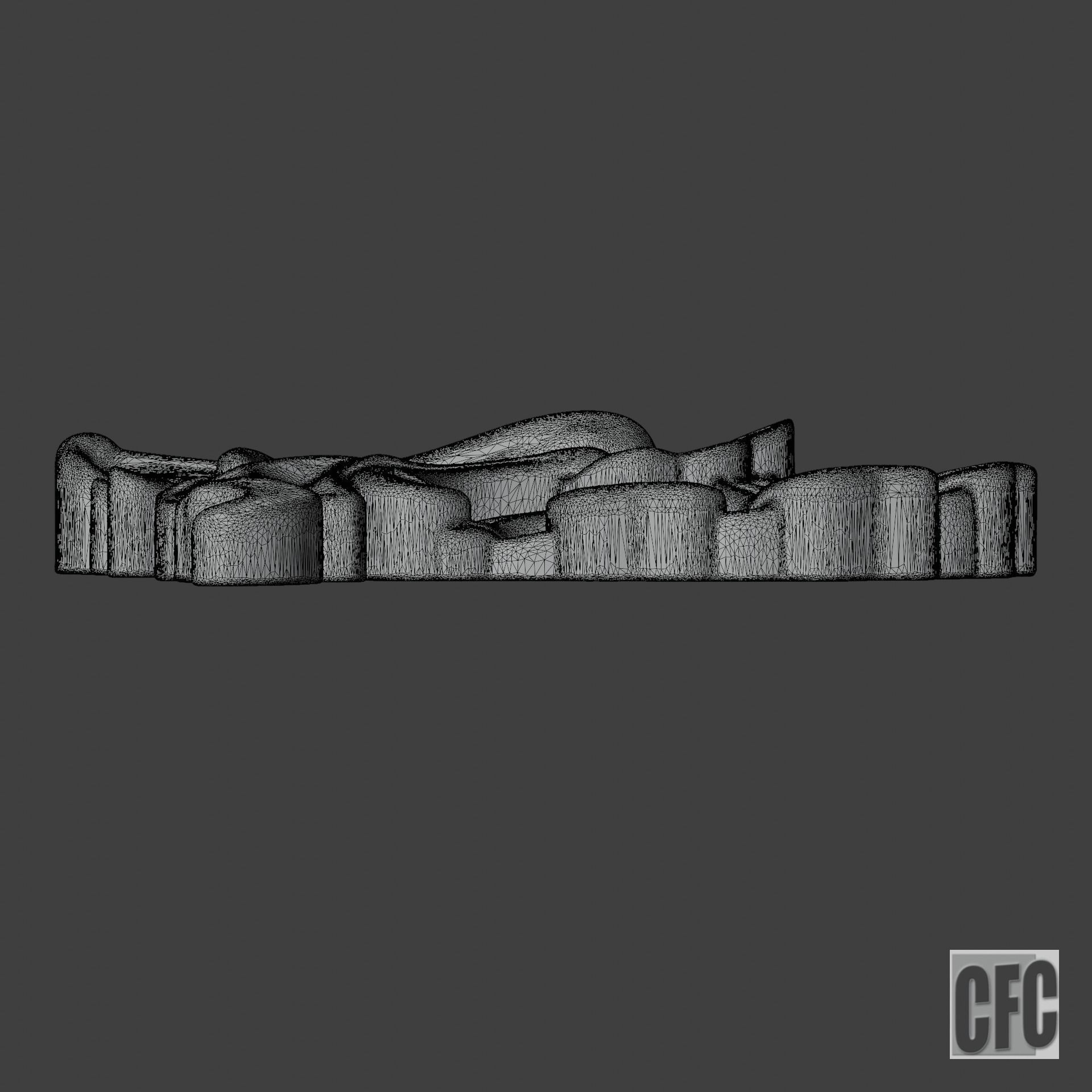 WoodCarving detail - 3d model for CNC - WoodCarvingCFC005 3D print model_11