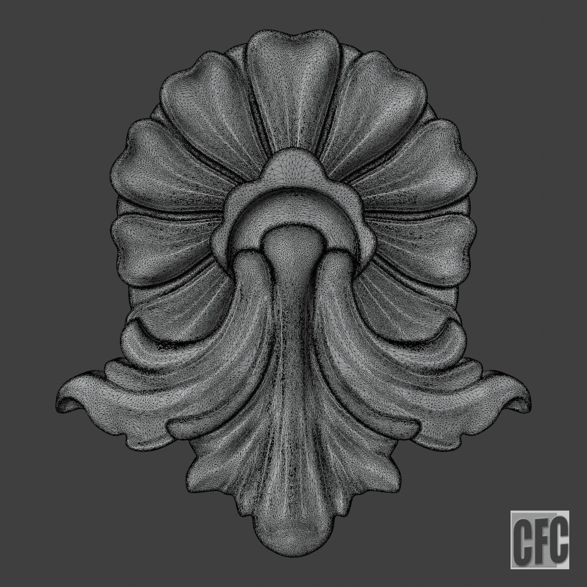 WoodCarving detail - 3d model for CNC - WoodCarvingCFC005 3D print model_1