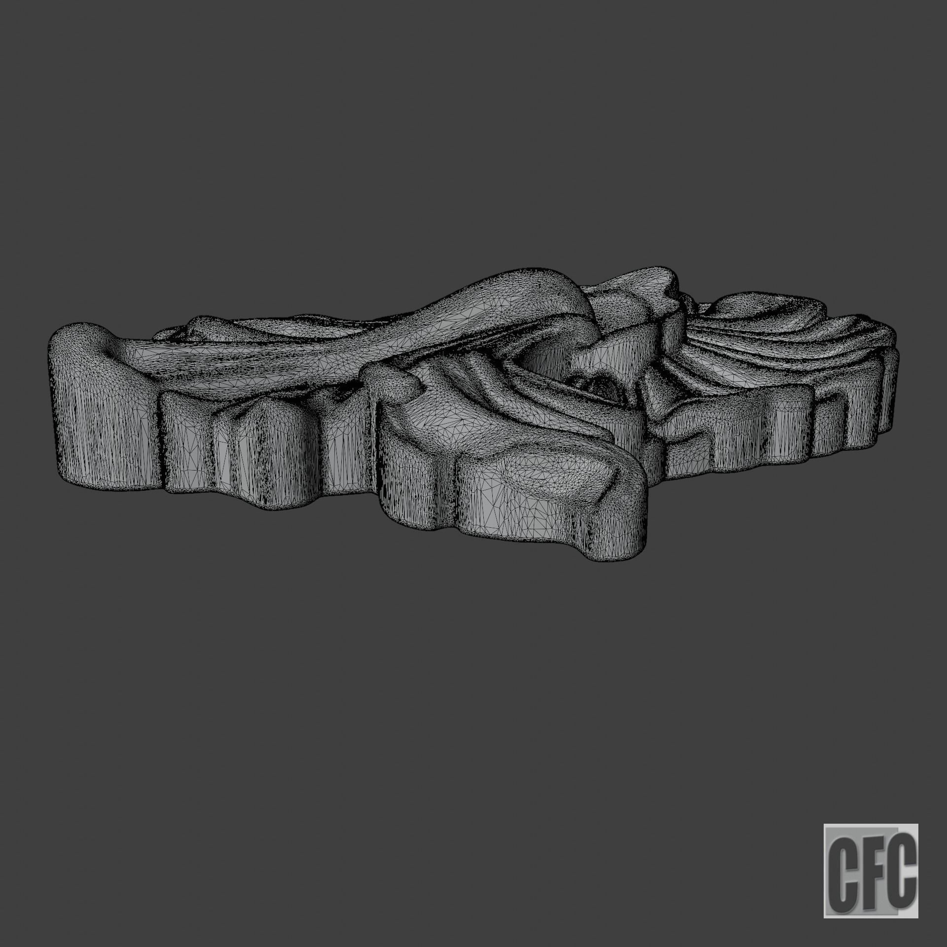 WoodCarving detail - 3d model for CNC - WoodCarvingCFC005 3D print model_6