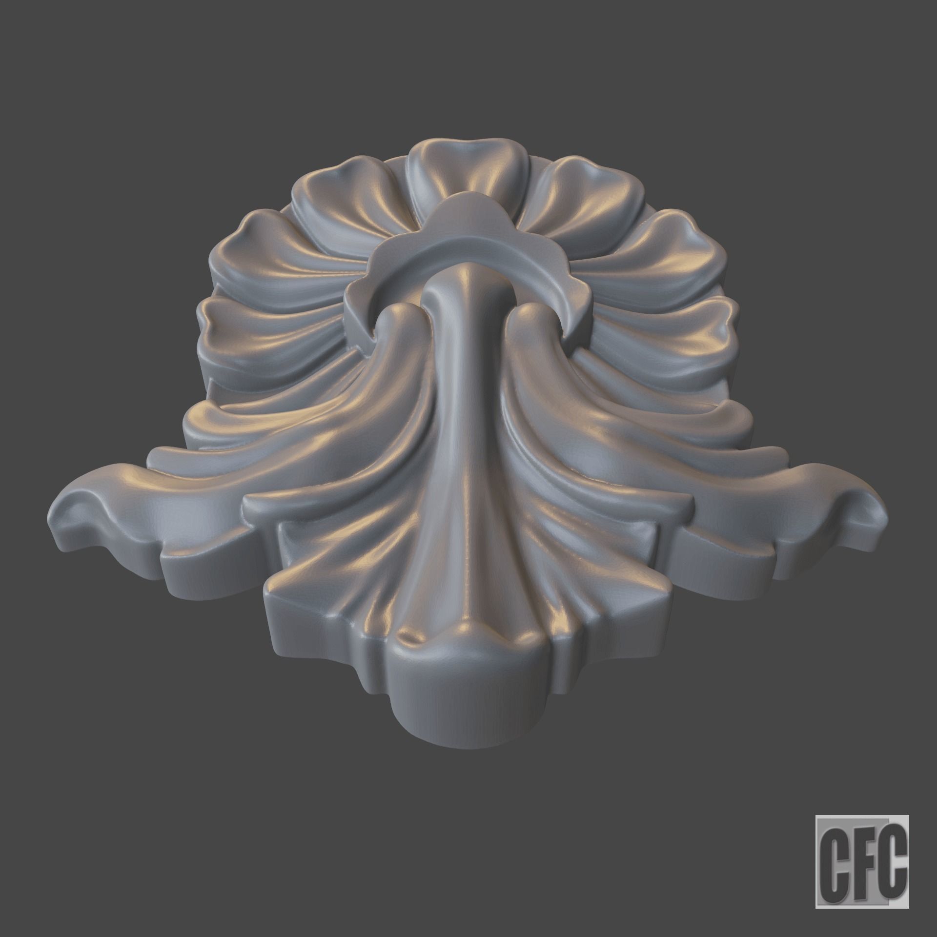 WoodCarving detail - 3d model for CNC - WoodCarvingCFC005 3D print model_3