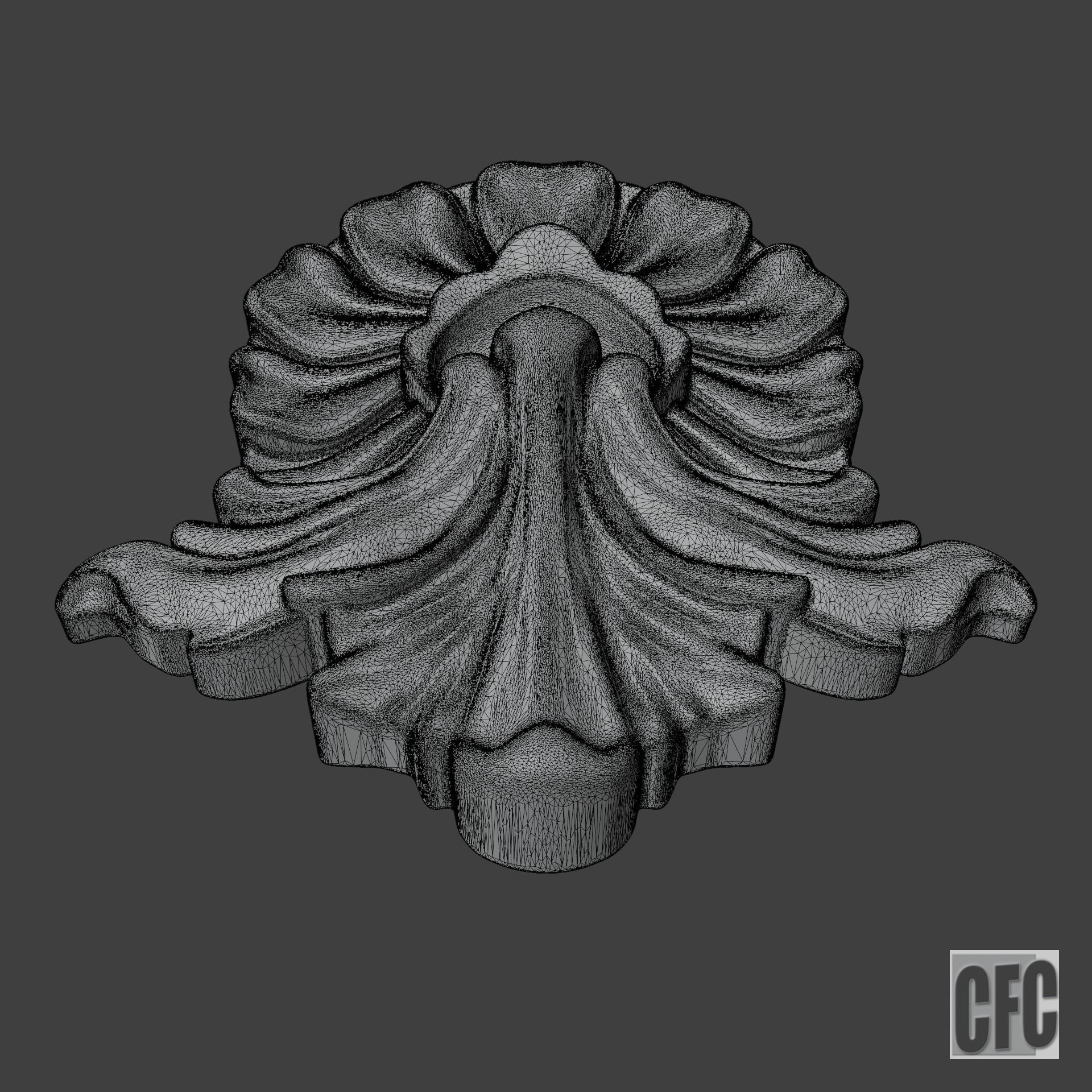 WoodCarving detail - 3d model for CNC - WoodCarvingCFC005 3D print model_2