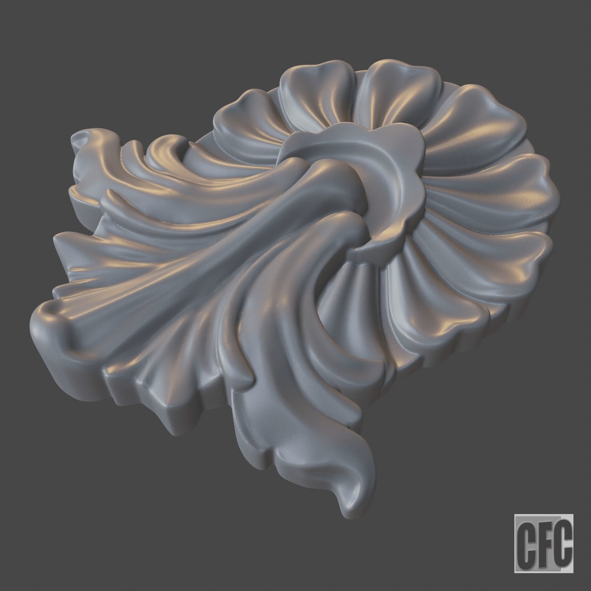 WoodCarving detail - 3d model for CNC - WoodCarvingCFC005 3D print model_4