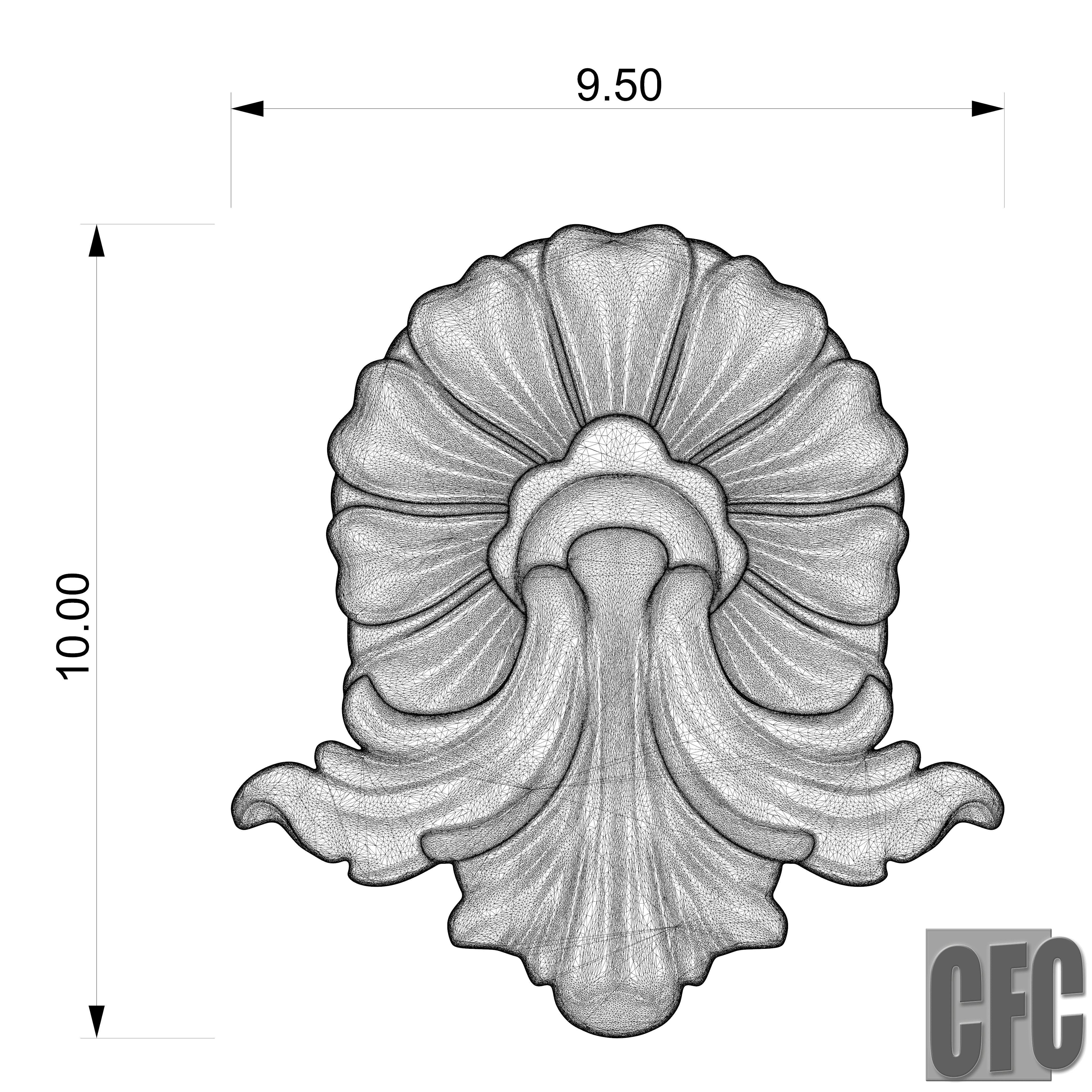 WoodCarving detail - 3d model for CNC - WoodCarvingCFC005 3D print model_16