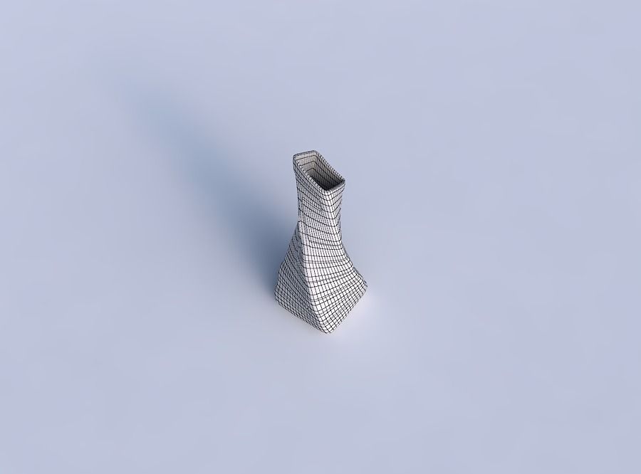 Vase twisted squeezed and bent rectangle 2 with smooth ribbons 3D print model_6