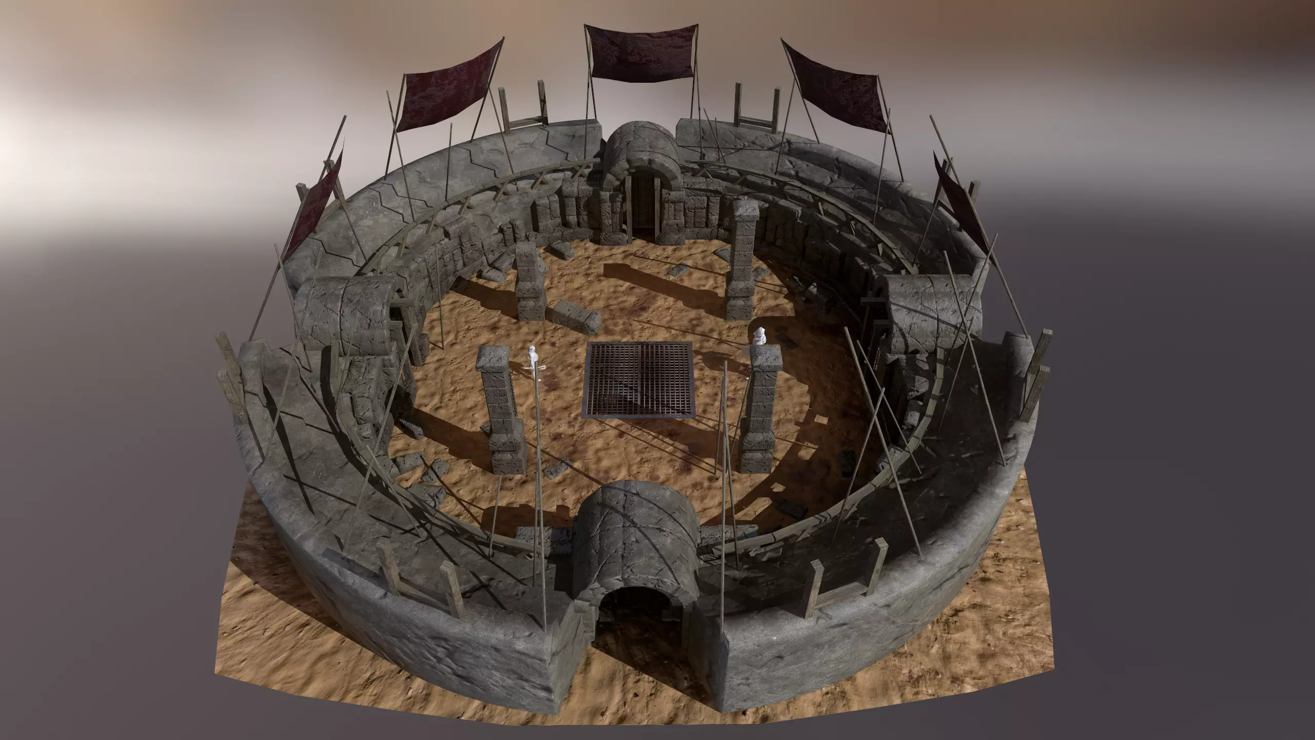 Gladiator Arena Low-poly 3D model